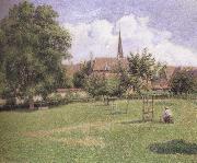 Camille Pissarro The House of the Deaf Woman and the Belfry at Eragny painting